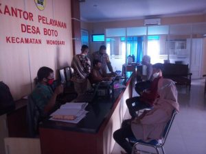 sosialisasi protokol kesehatan di boto